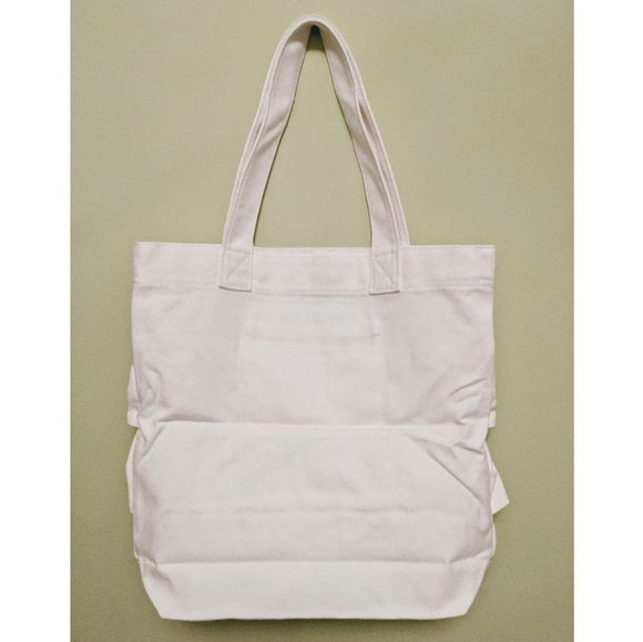 Hollister White Cotton Tote Bag - NWOT *Cute!* - Picture 2 of 5